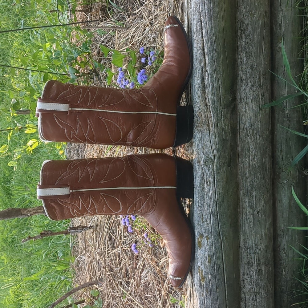 Vintage Black Label Tony Lama Western Boots | Womens 6.5-7D | Mid-calf - Picture 3 of 15